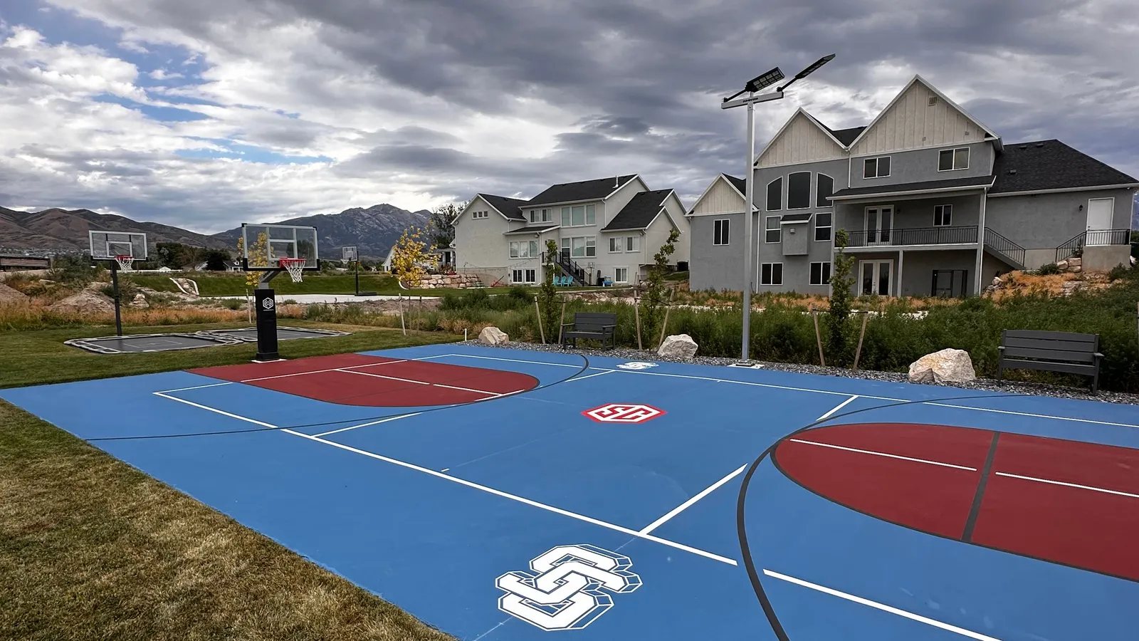 New multi-sport court construction